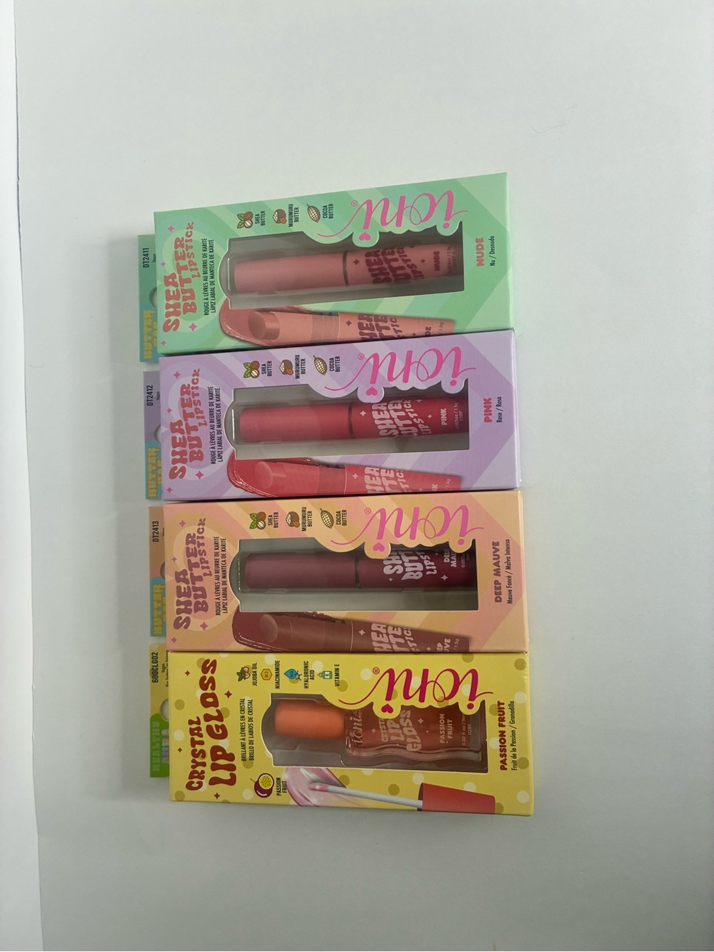 Ioni Shea Butter Lip Tint Set - Assorted Pink, Coral, Peach, Orange